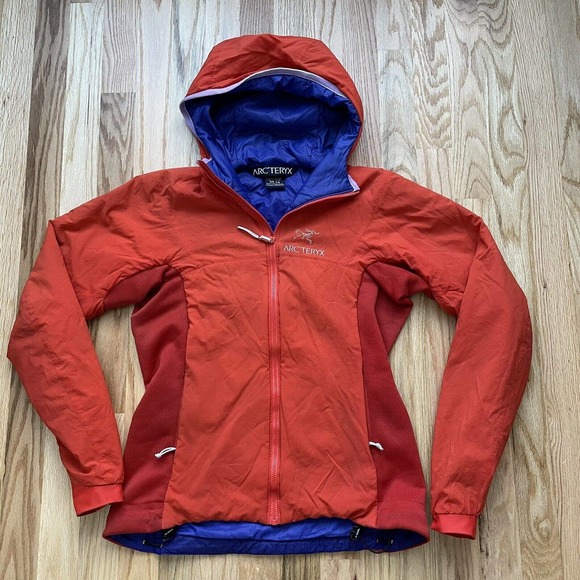 Arc'teryx Jackets & Blazers - Women's Arc'teryx Atom LT Insulated Orange Purple Hoodie Full Zip Up Jacket Sz S